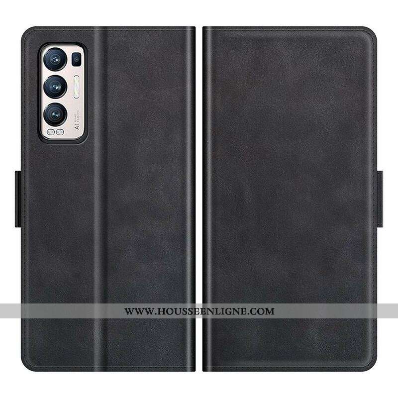 Housse Oppo Find X3 Neo Rabat Double Classique