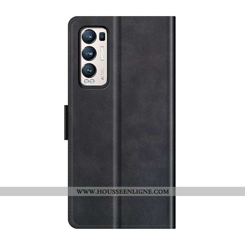 Housse Oppo Find X3 Neo Rabat Double Classique