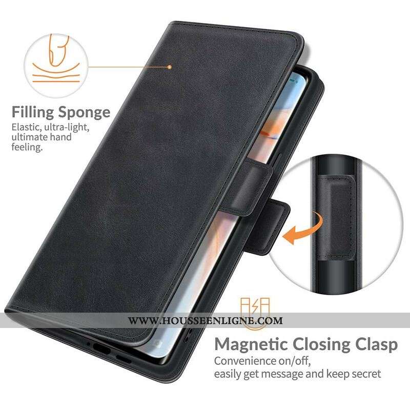 Housse Oppo Find X3 Neo Rabat Double Classique