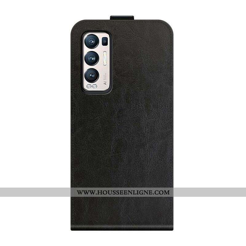Housse Oppo Find X3 Neo Rabat Vertical Effet Cuir