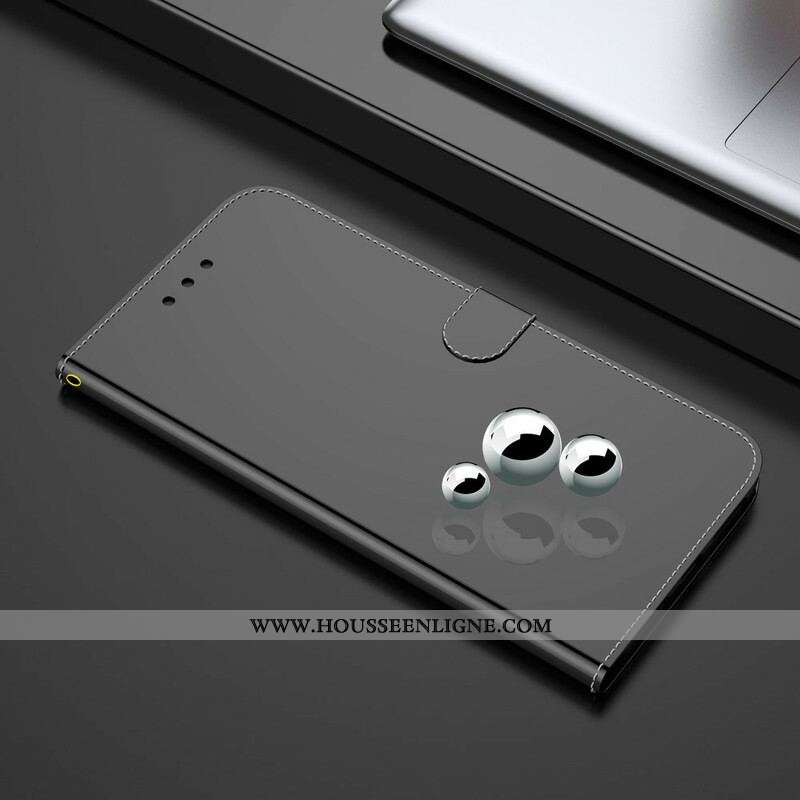 Housse Oppo Find X3 Neo Simili Cuir Couverture MIroir