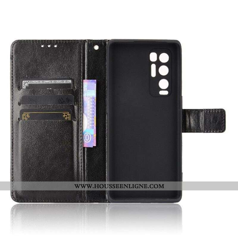 Housse Oppo Find X3 Neo Simili Cuir Flashy