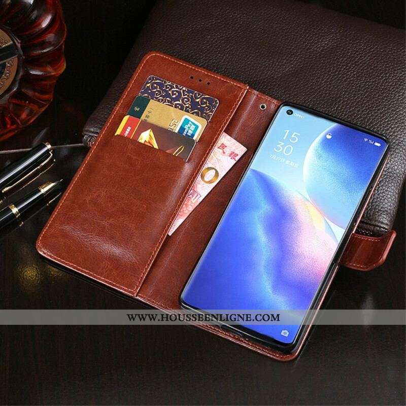 Housse Oppo Find X3 Neo Simili Cuir IDEWEI