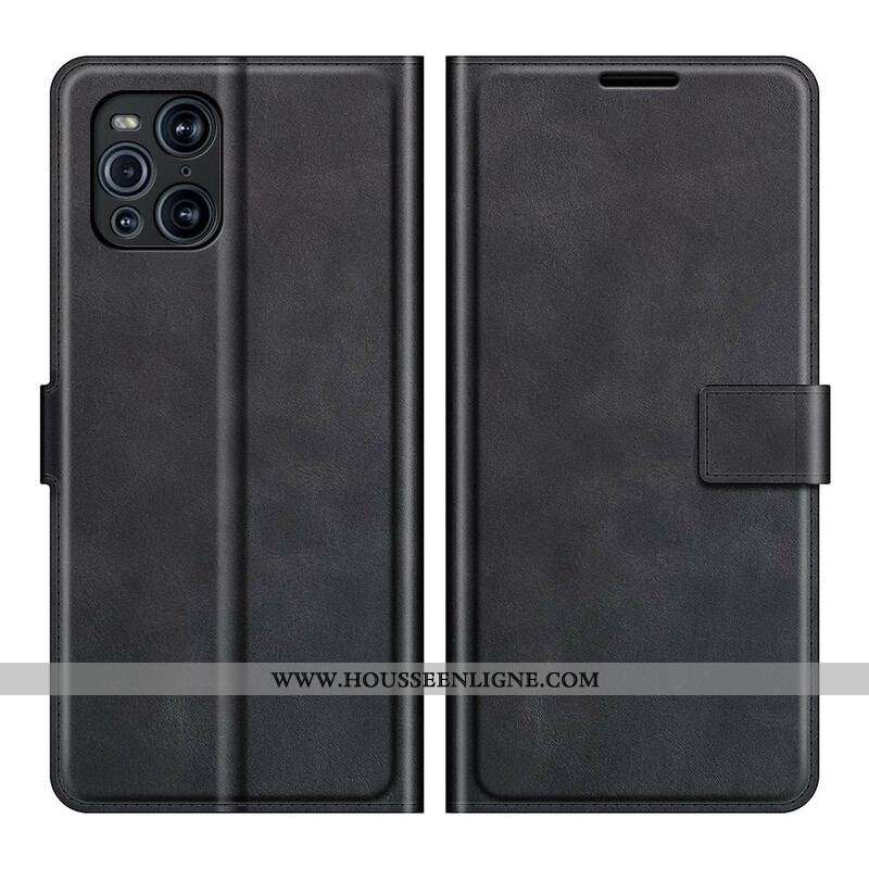 Housse Oppo Find X3 / X3 Pro Effet Cuir Slim Extrême