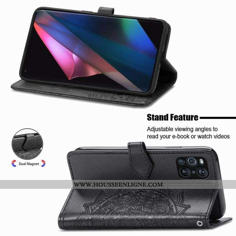 Housse Oppo Find X3 / X3 Pro Mandala Moyen Age