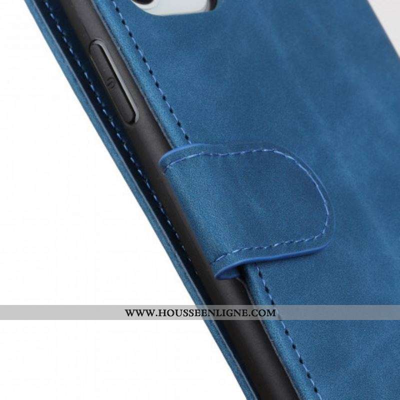 Housse Oppo Find X3 / X3 Pro Mate Effet Cuir Vintage KHAZNEH