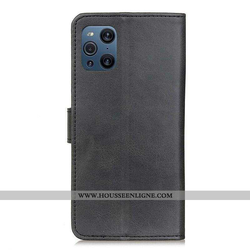 Housse Oppo Find X3 / X3 Pro Matte Effet Cuir Vintage