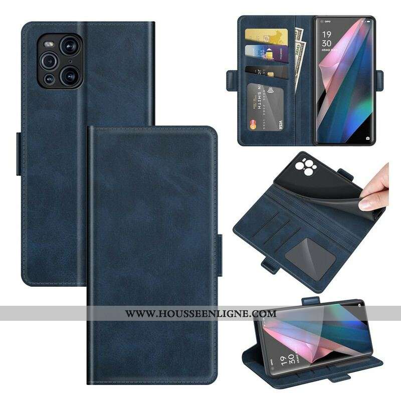 Housse Oppo Find X3 / X3 Pro Rabat Double Classique