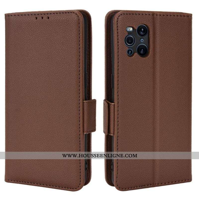 Housse Oppo Find X3 / X3 Pro Rabat Double Litchi New Colors