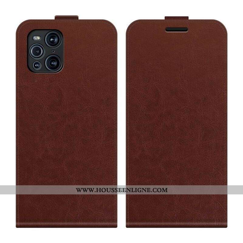 Housse Oppo Find X3 / X3 Pro Rabat Vertical Effet Cuir