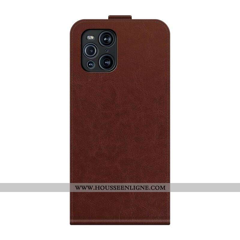 Housse Oppo Find X3 / X3 Pro Rabat Vertical Effet Cuir
