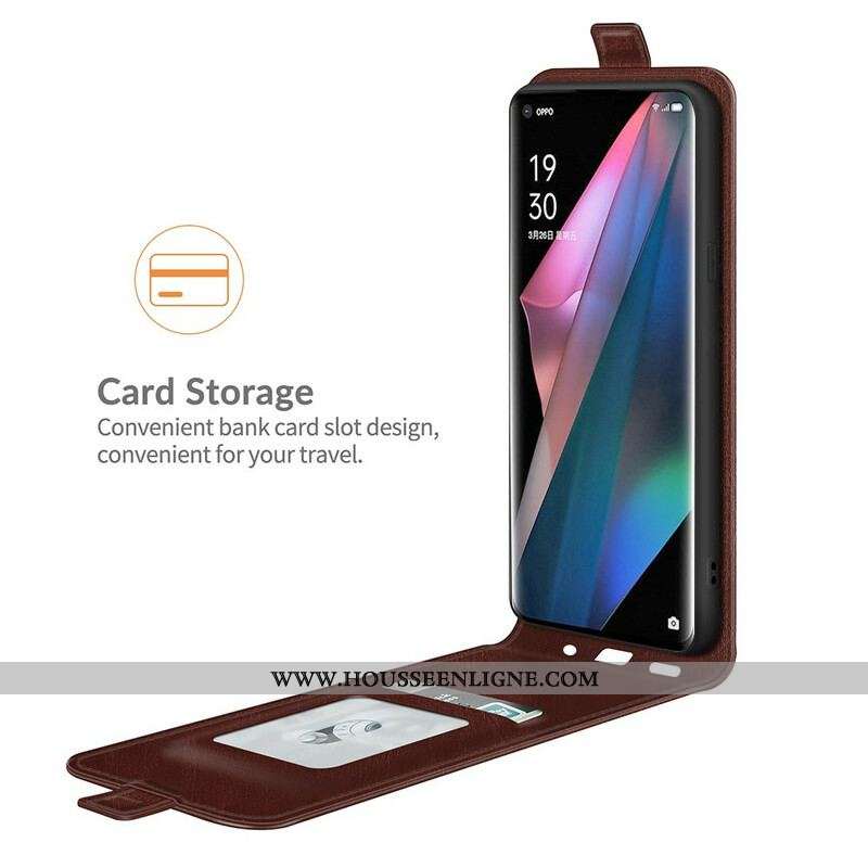 Housse Oppo Find X3 / X3 Pro Rabat Vertical Effet Cuir