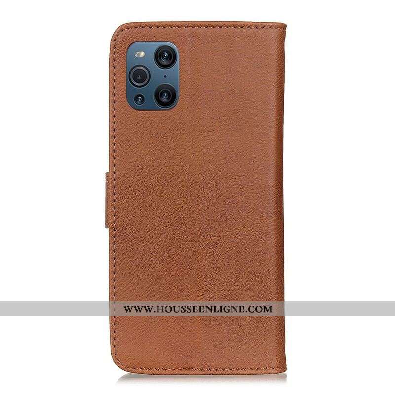 Housse Oppo Find X3 / X3 Pro Simili Cuir KHAZNEH