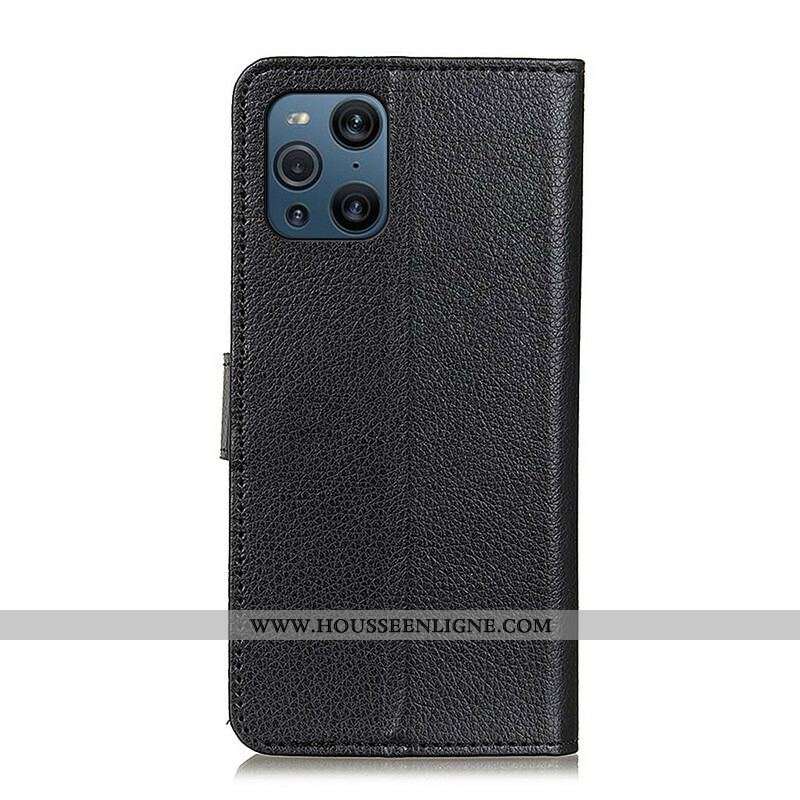 Housse Oppo Find X3 / X3 Pro Simili Cuir Litchi