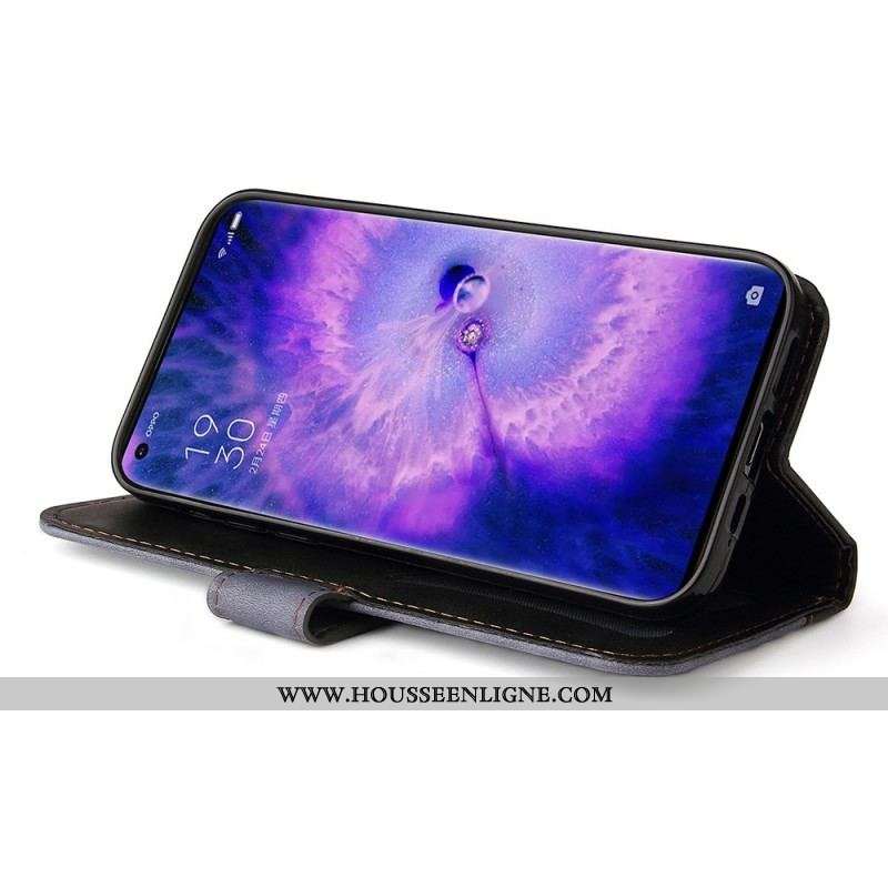 Housse Oppo Find X5 Bicolore à Lanière Premium