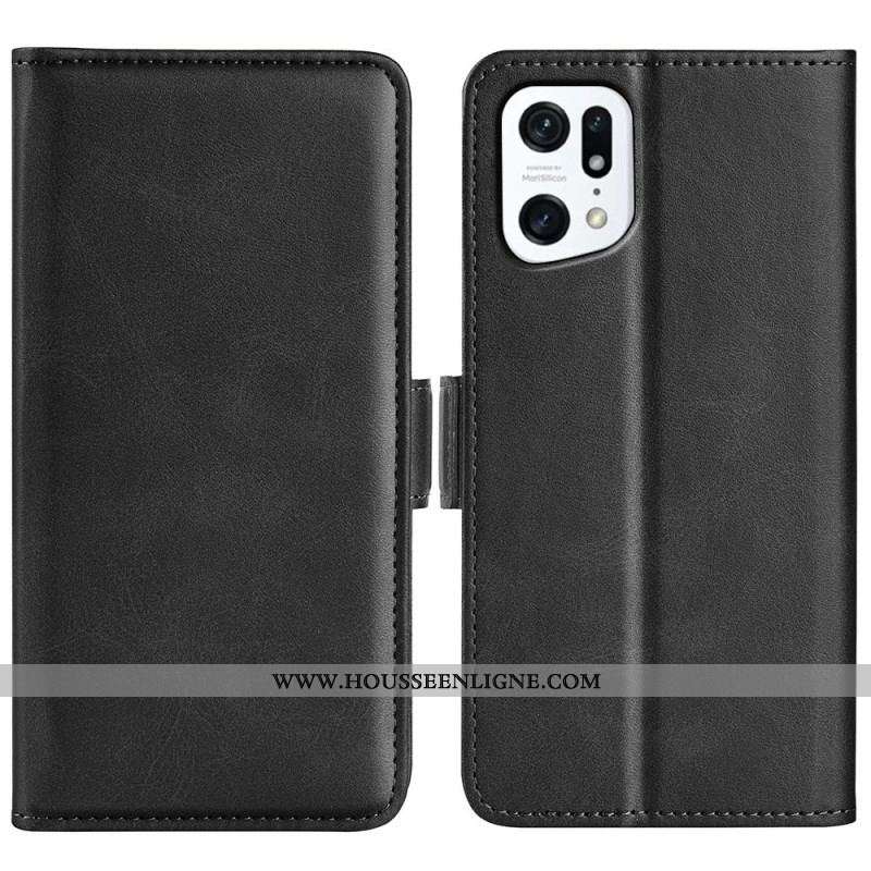 Housse Oppo Find X5 Double Rabat