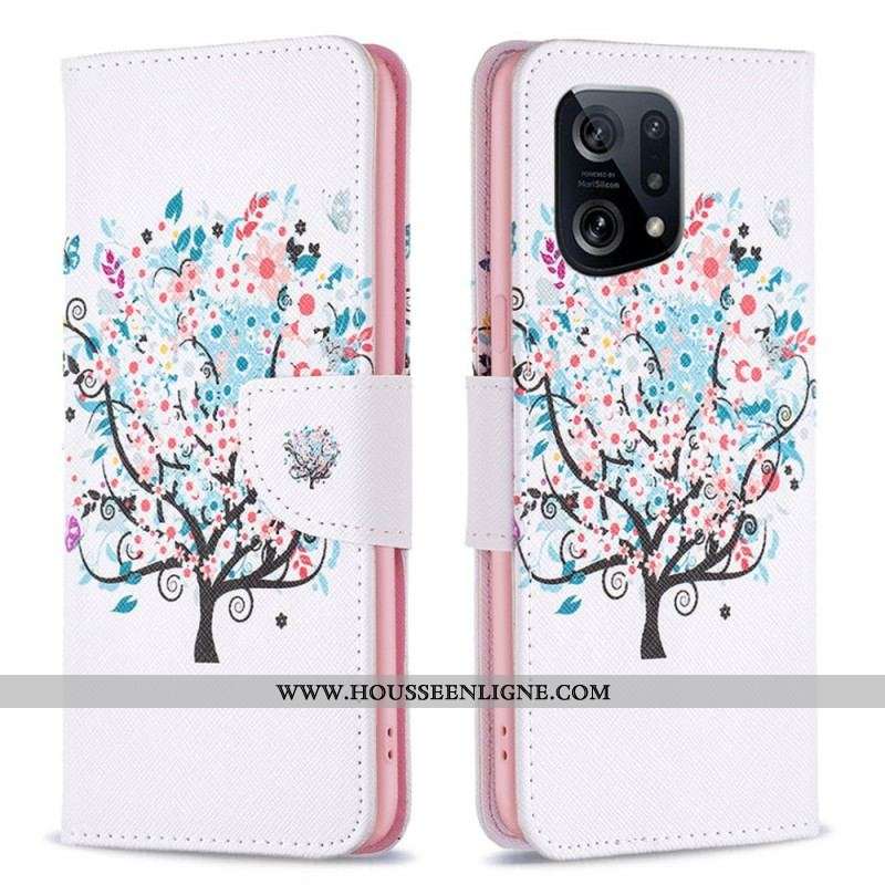 Housse Oppo Find X5 Flowered Tree