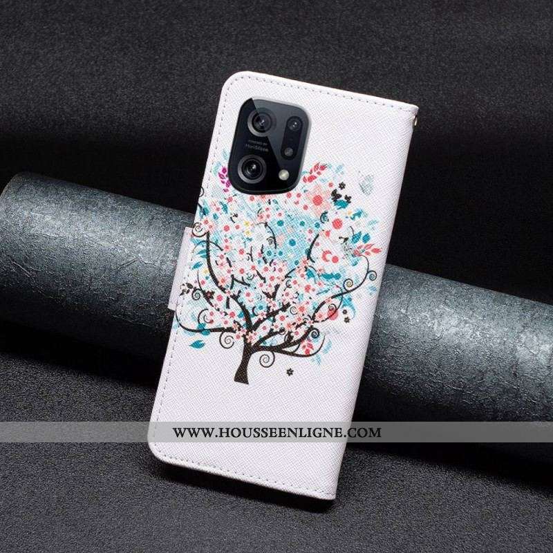 Housse Oppo Find X5 Flowered Tree