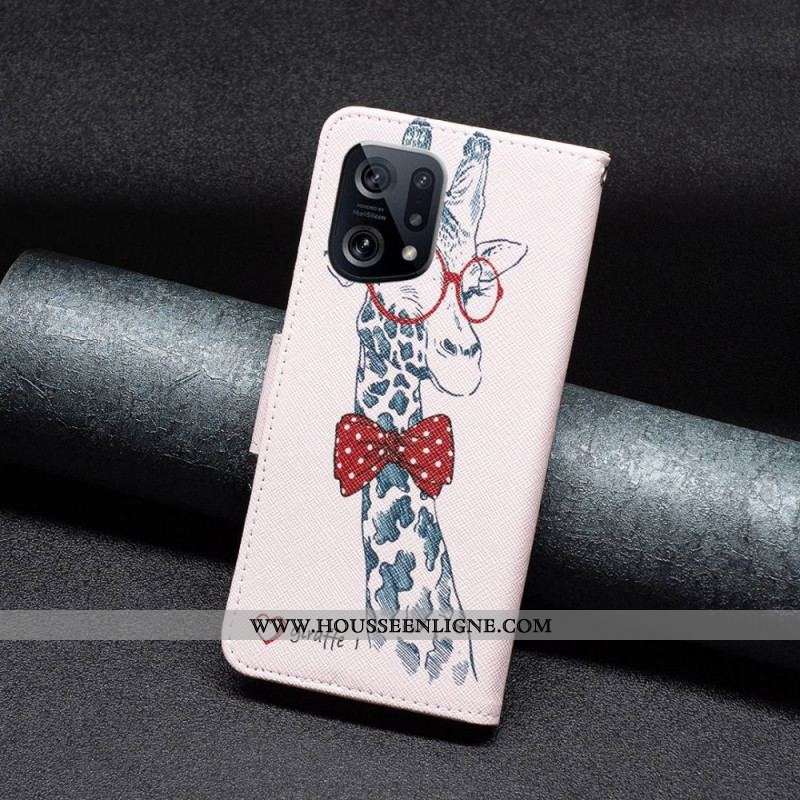 Housse Oppo Find X5 Girafe Intello