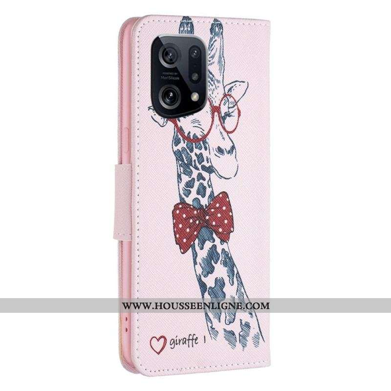 Housse Oppo Find X5 Girafe Intello