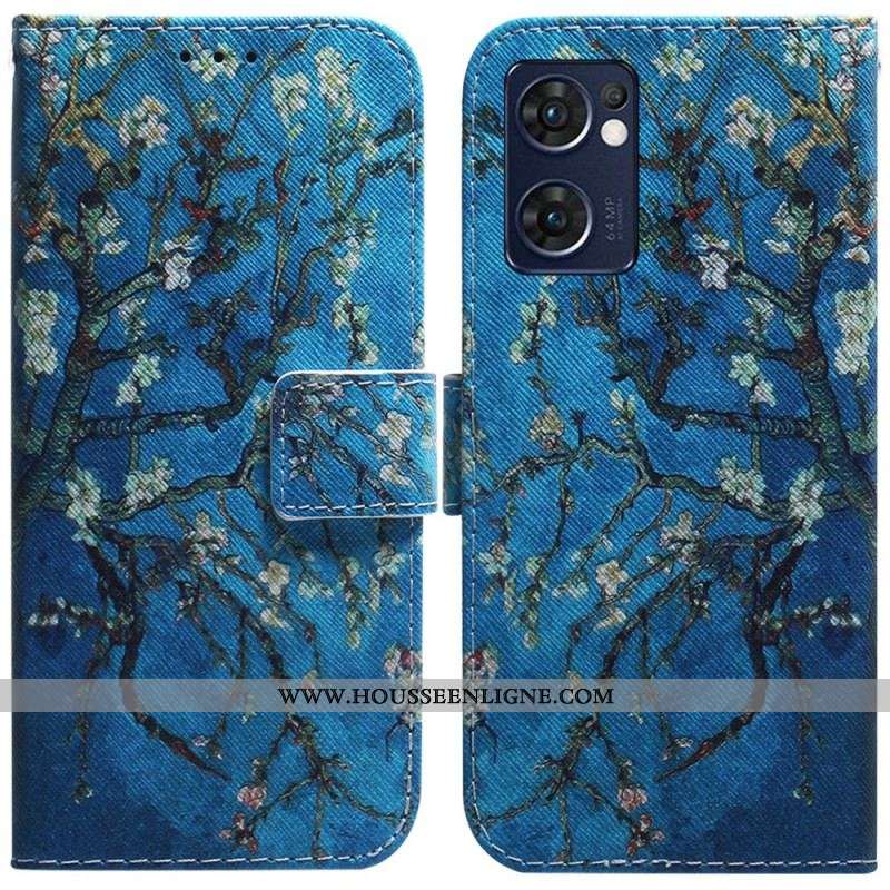 Housse Oppo Find X5 Lite Arbre Fleuri Premium