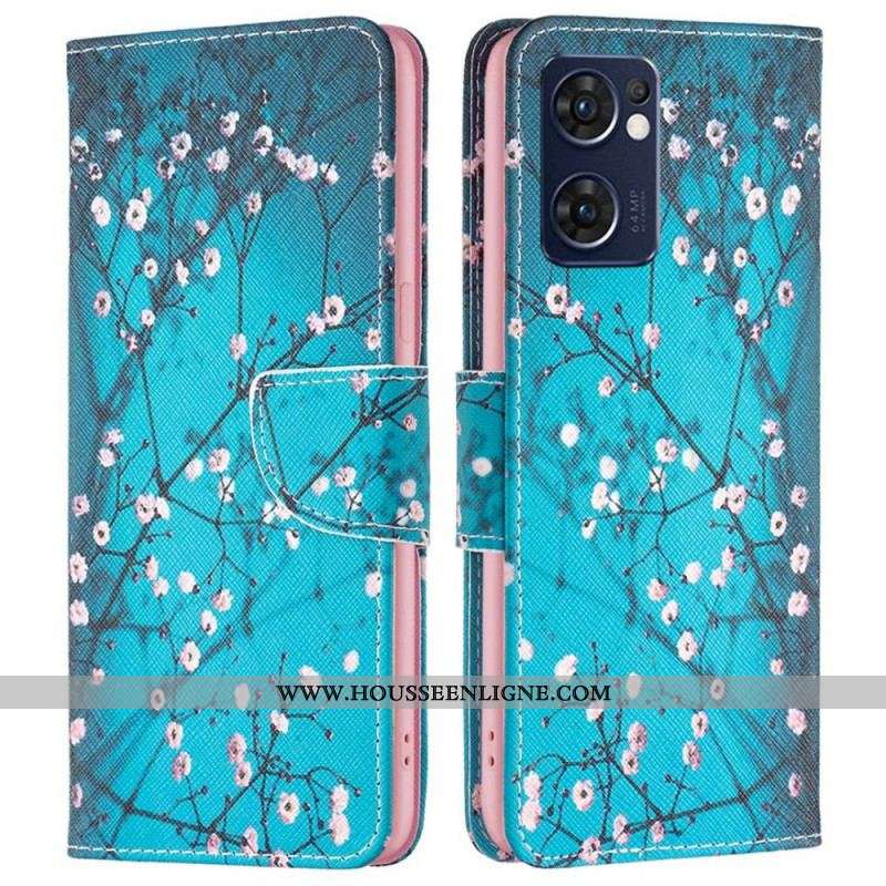 Housse Oppo Find X5 Lite Branches Fleuries