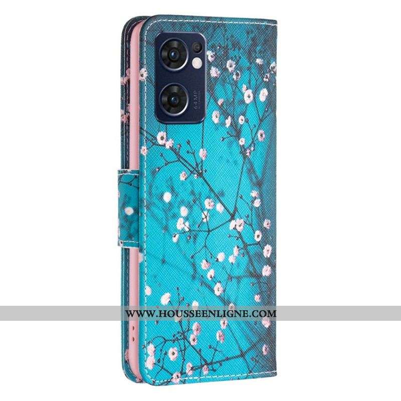 Housse Oppo Find X5 Lite Branches Fleuries