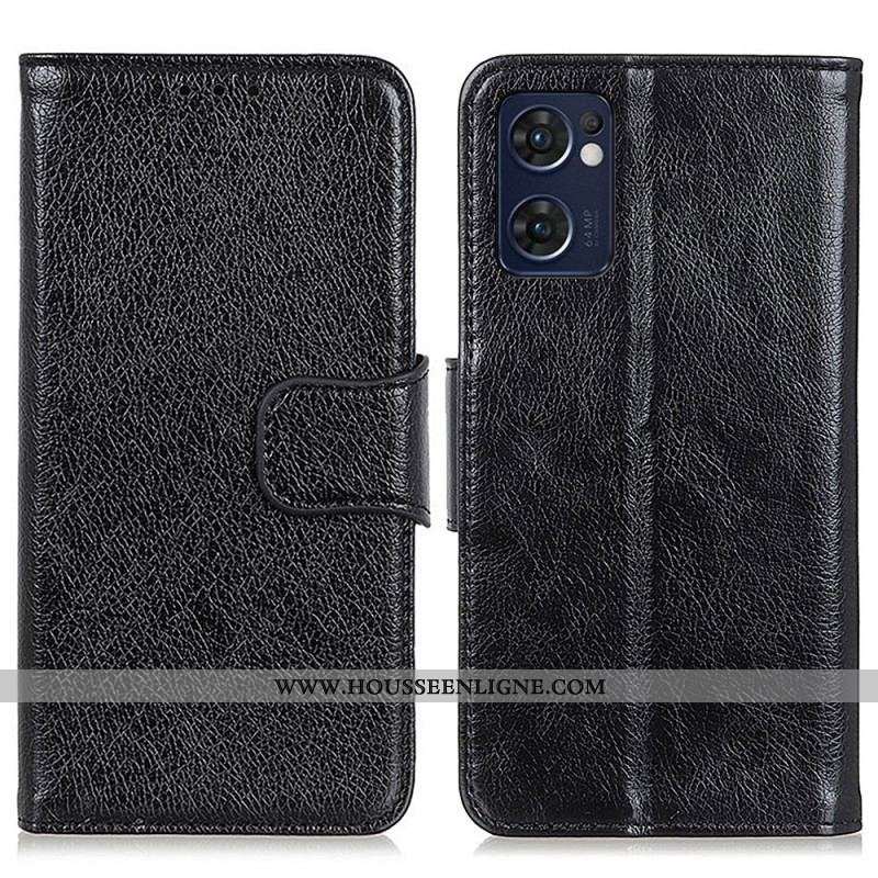 Housse Oppo Find X5 Lite Cuir Nappa Fendu