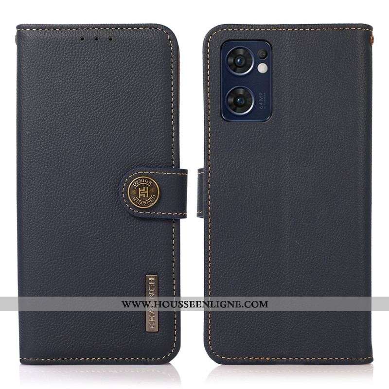 Housse Oppo Find X5 Lite Cuir Véritable KHAZNEH RFID Stylé