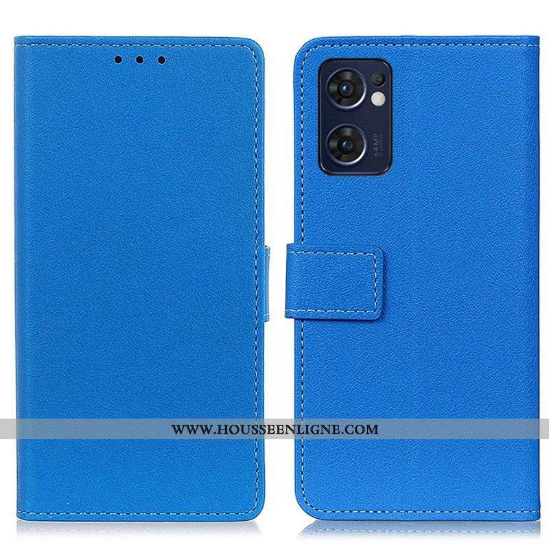 Housse Oppo Find X5 Lite Effet Cuir Classique