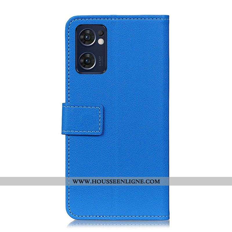 Housse Oppo Find X5 Lite Effet Cuir Classique