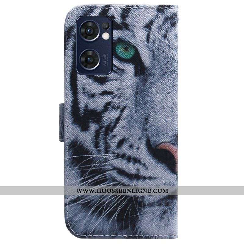 Housse Oppo Find X5 Lite Face de Tigre
