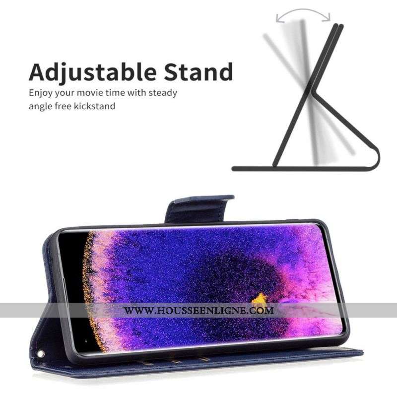 Housse Oppo Find X5 Lite Fermoir Oblique