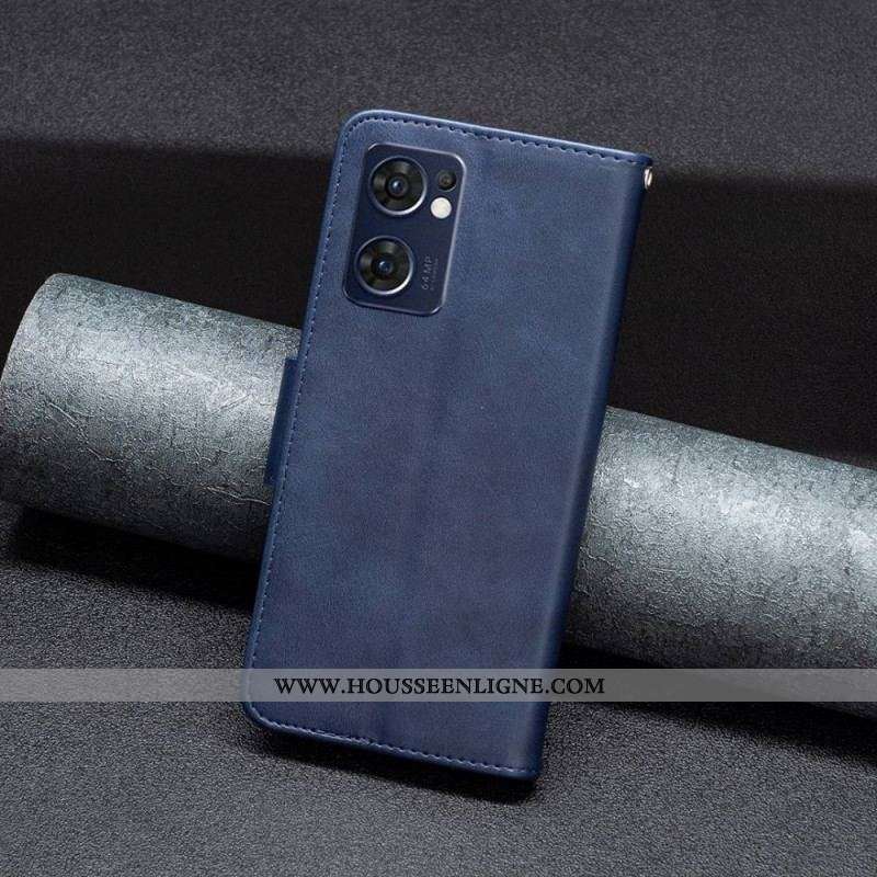 Housse Oppo Find X5 Lite Fermoir Oblique