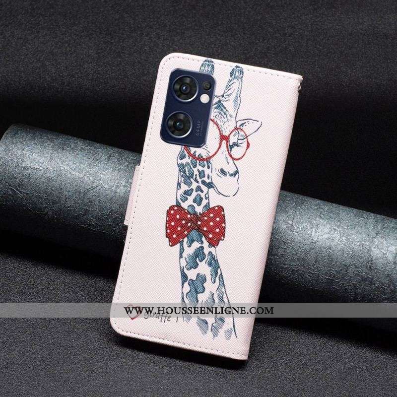 Housse Oppo Find X5 Lite Girafe Intello