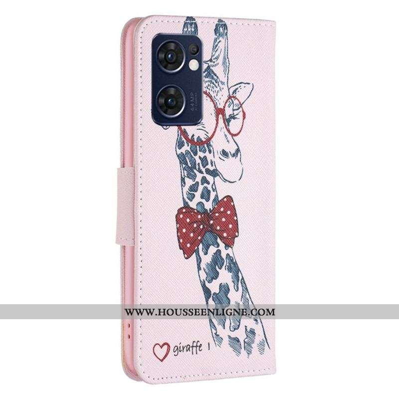 Housse Oppo Find X5 Lite Girafe Intello