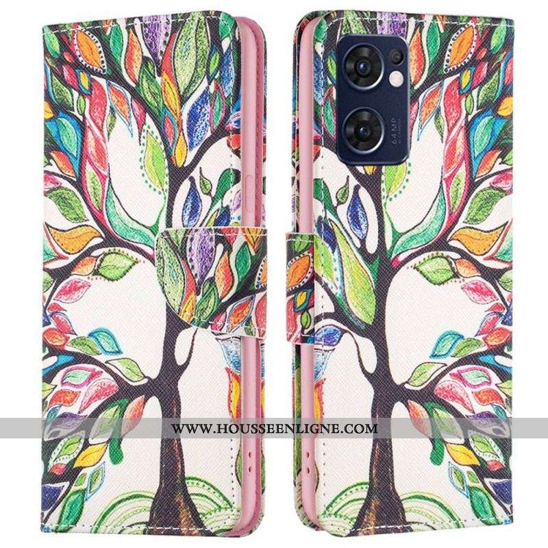 Housse Oppo Find X5 Lite Peinture Arbre