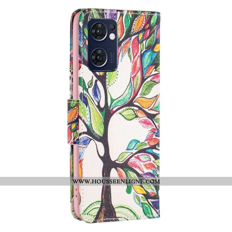 Housse Oppo Find X5 Lite Peinture Arbre