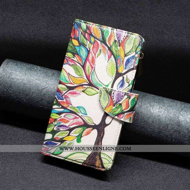 Housse Oppo Find X5 Lite Poche Zippée Arbre