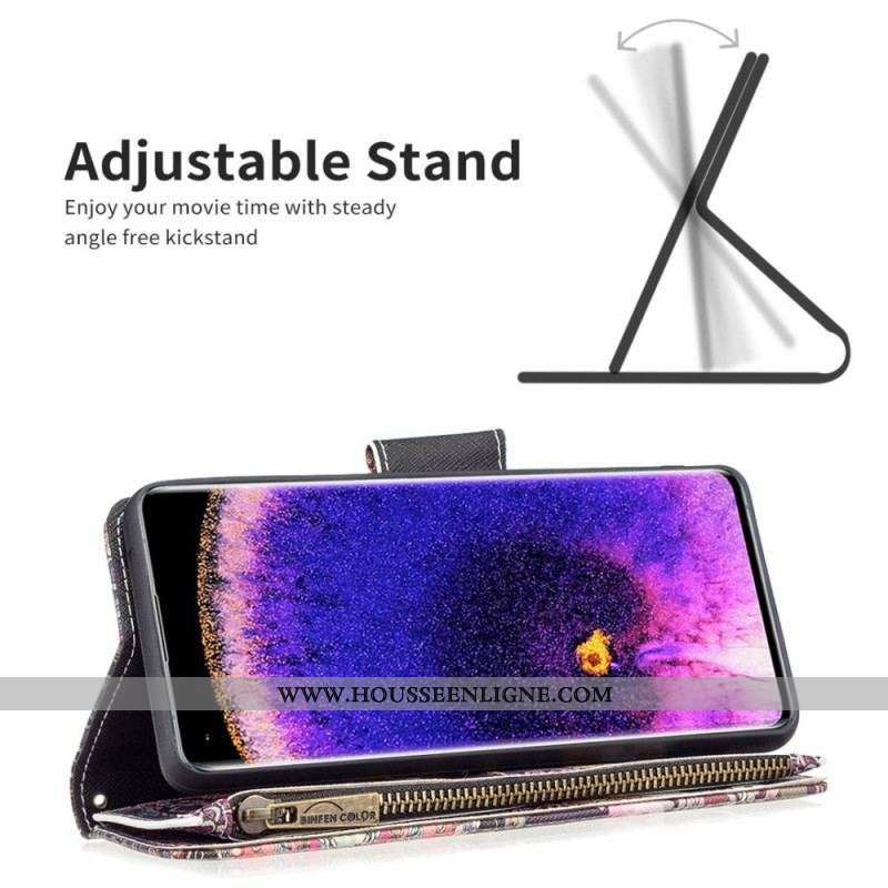 Housse Oppo Find X5 Lite Poche Zippée Éléphant