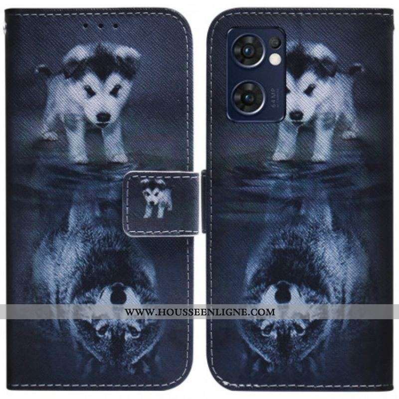 Housse Oppo Find X5 Lite Reflet de Chien