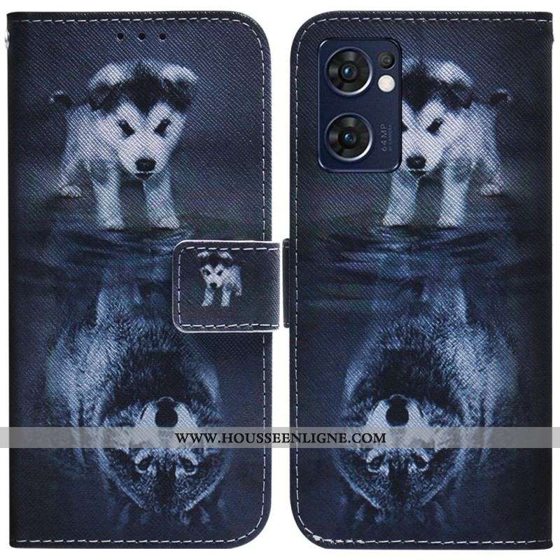 Housse Oppo Find X5 Lite Reflet de Chien