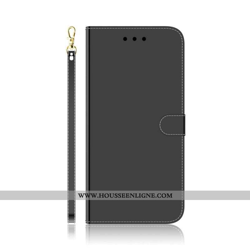 Housse Oppo Find X5 Lite Simili Cuir Couverture Miroir