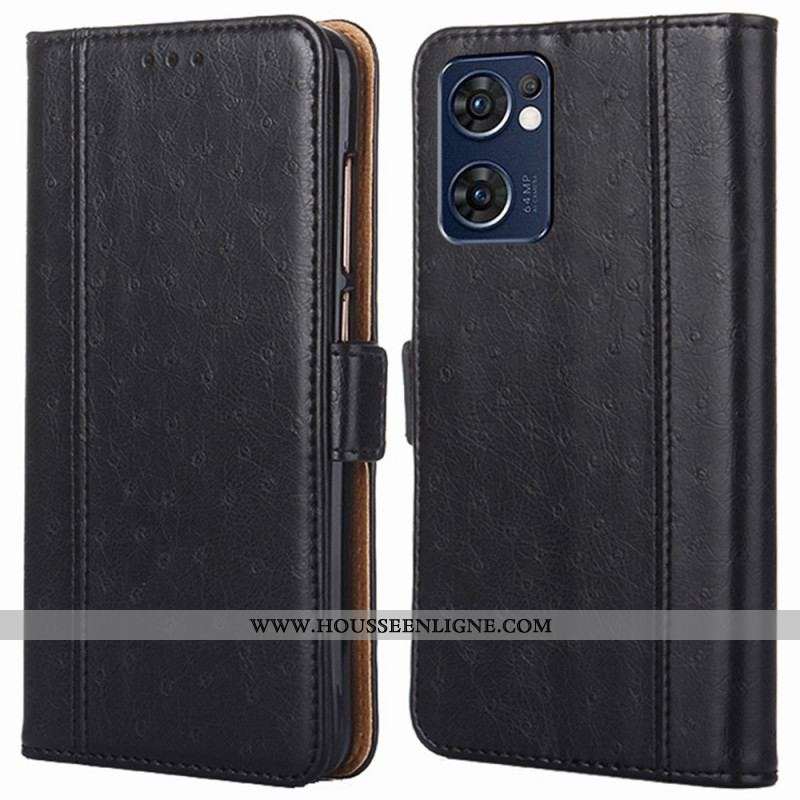 Housse Oppo Find X5 Lite Texture Peau d'Autruche