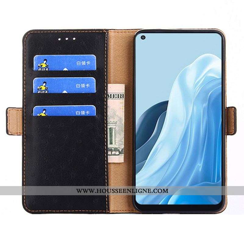 Housse Oppo Find X5 Lite Texture Peau d'Autruche