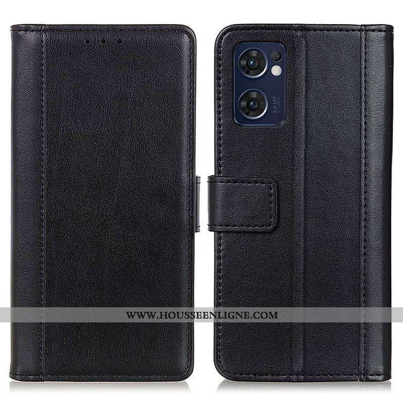 Housse Oppo Find X5 Lite Version Coloré Cuir Fendu