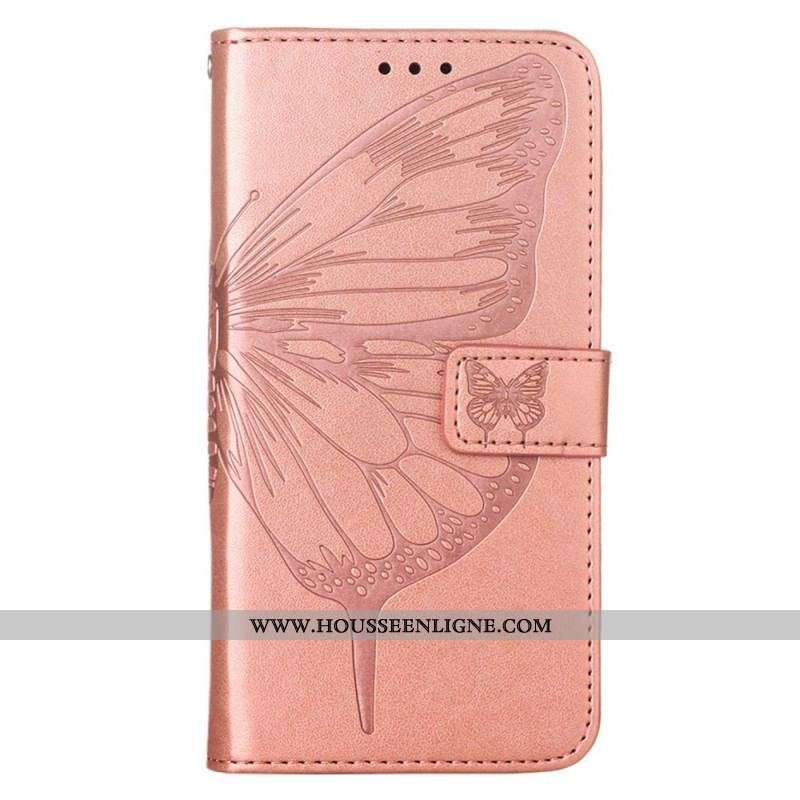 Housse Oppo Find X5 Papillon Design avec Lanière