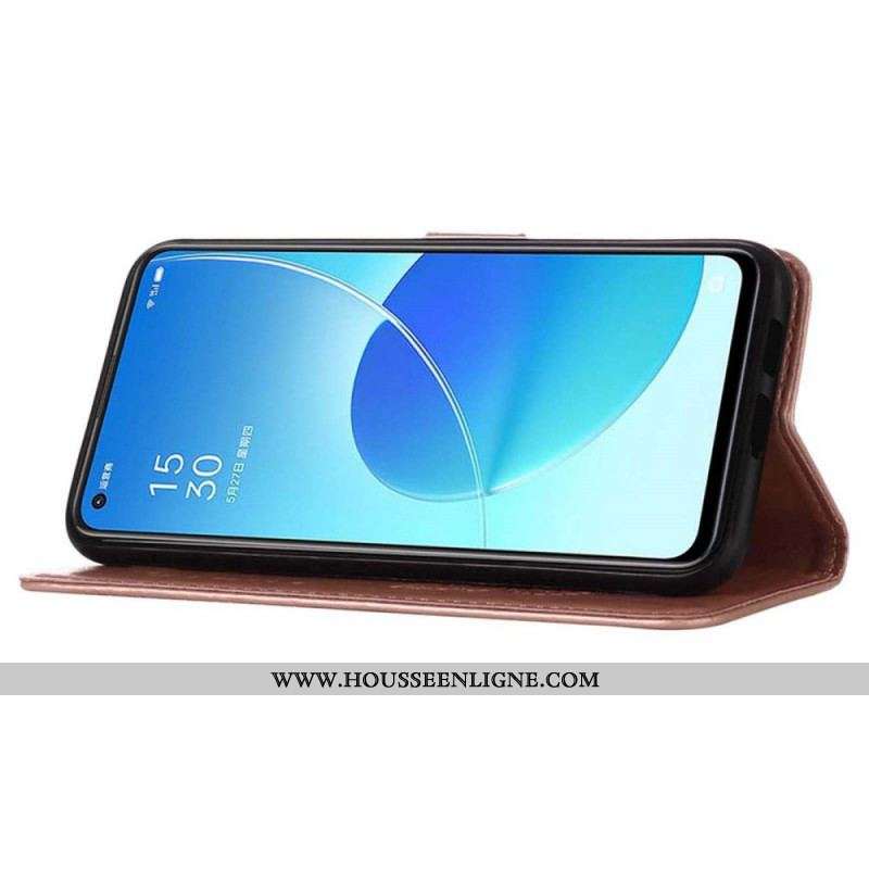 Housse Oppo Find X5 Papillon Design avec Lanière