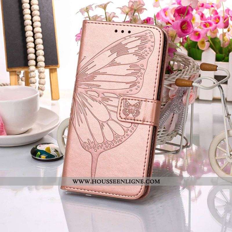 Housse Oppo Find X5 Papillon Design avec Lanière