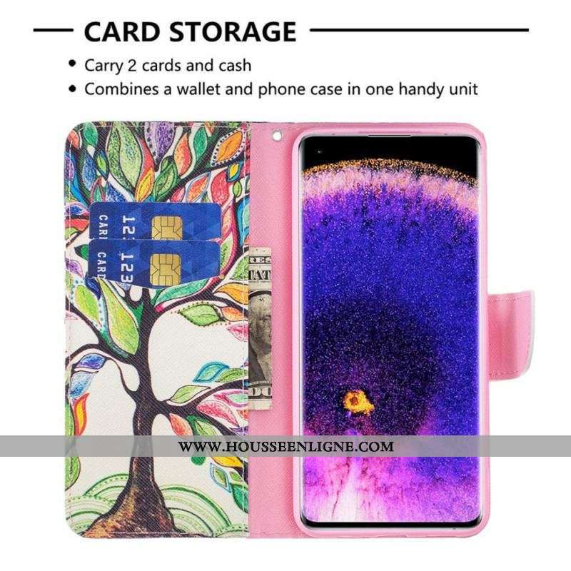 Housse Oppo Find X5 Peinture Arbre